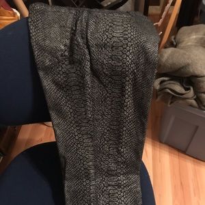 Snakeskin print jeans